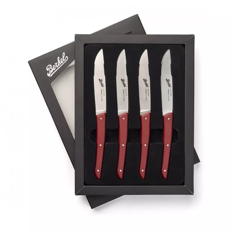 Berkel set coltelli da bistecca 4 pezzi colore rosso