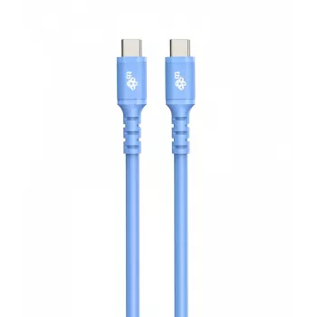 Cavo USB C - USB C 1m in silicone blu