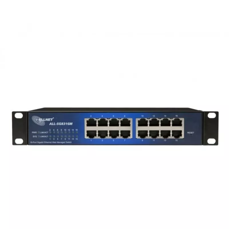 Switch gestito ALLNET 112534 L2 Gigabit Ethernet 16 porte 19U nero