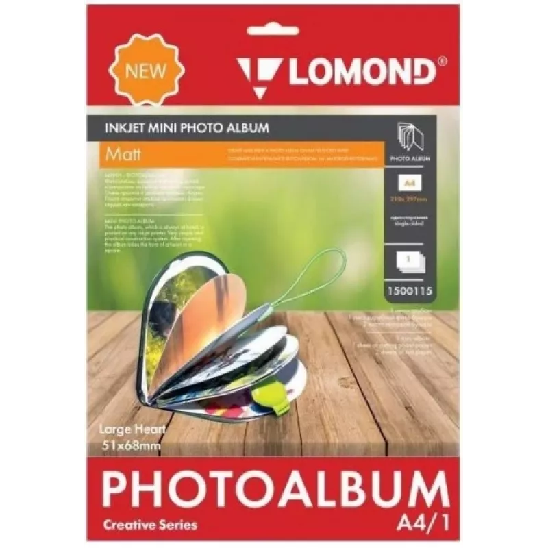 Mini album inkjet Lomond Large Heart opaco 51x68 mm (grande)