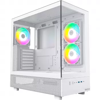 Montech XR Midi-Tower, Tempered Glass – bianco
