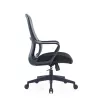 Sedia da ufficio ergonomica Up Up Darwin nero, tessuto nero + rete grigia