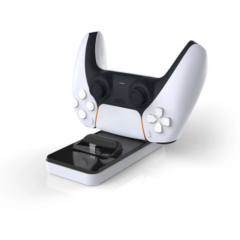 Stazione di ricarica SUBSONIC SA5608 per controller PlayStation 5 con due postazioni di ricarica rapida e indicatori LED
