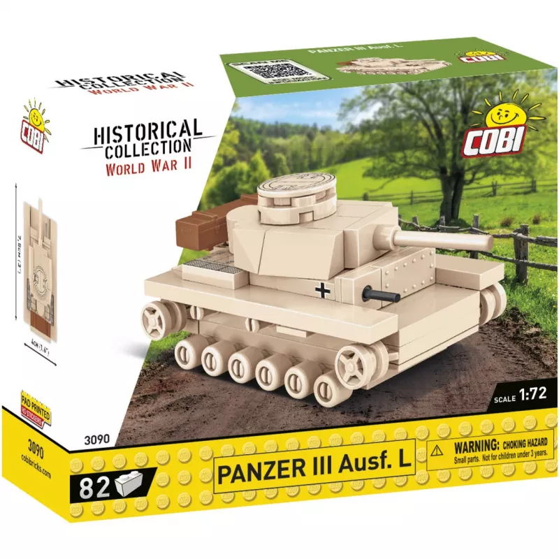 Set di costruzione Cobi Panzer III Ausf.L — 103 pezzi, età consigliata 6+, beige