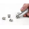 Pinza DeLOCK per dadi a gabbia M4 M5 M6 alluminio argento
