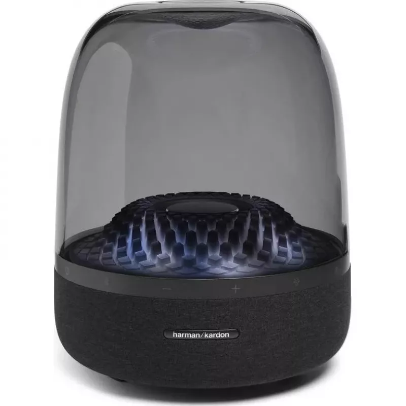 Altoparlante portatile wireless Harman/Kardon Aura Studio 4 — 100 W, 3 driver, 45–20000 Hz, nero/trasparente
