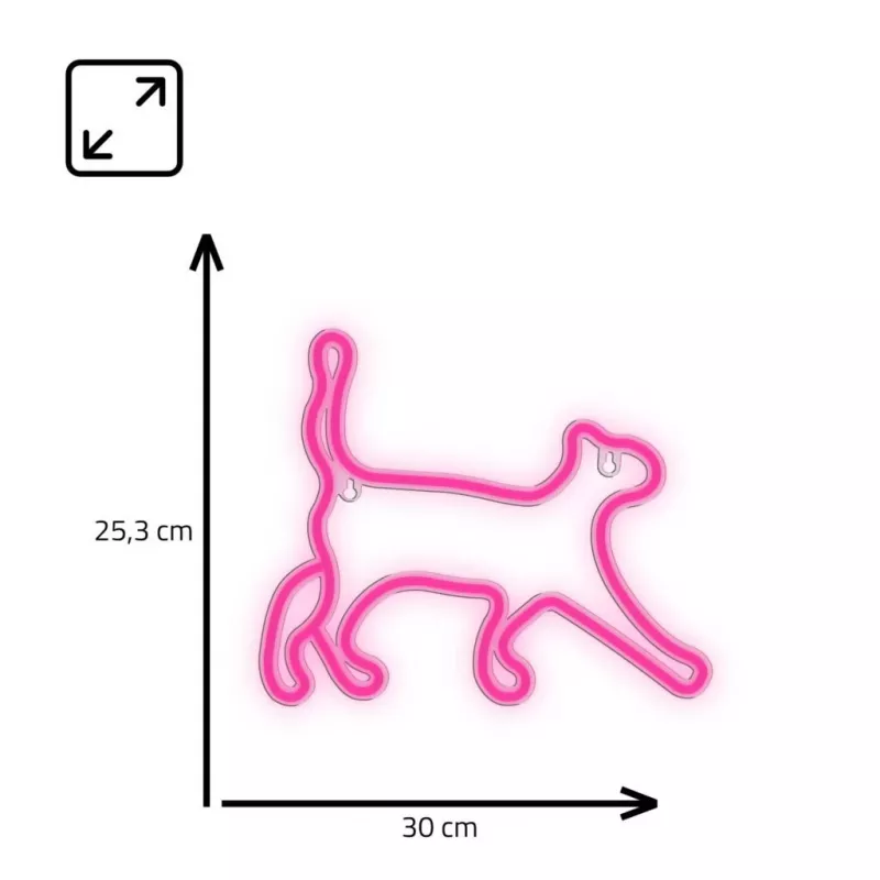 Lampada decorativa neon LED MANTA SNL70PK Style Neon Lights CAT 2 rosa (modello SNL70PK)