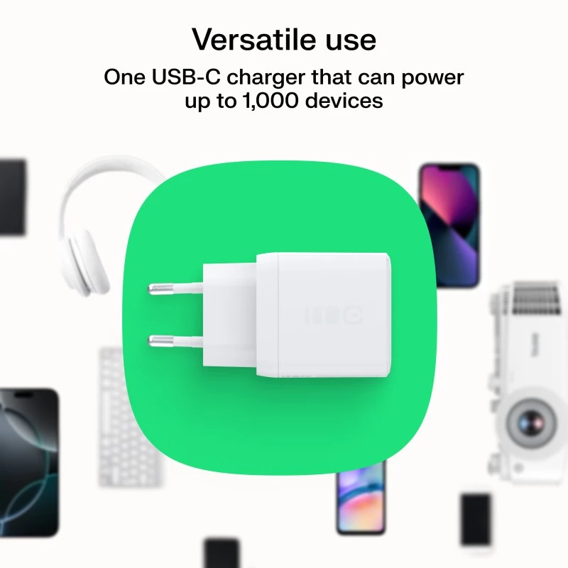 Alimentatore Green Cell PowerSource Solo30 30W bianco — caricabatterie USB-C, potenza in uscita 30 W
