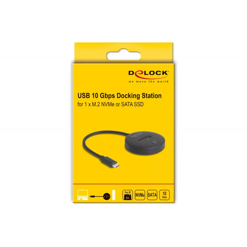 Docking station M.2 DeLOCK 64254 USB 3.2 Gen 1 Type-C NVMe SATA