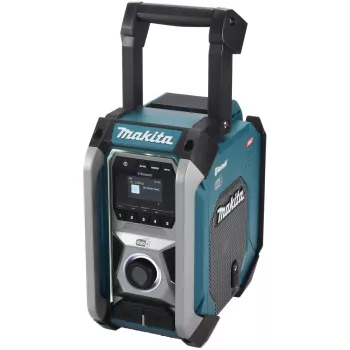 Makita MR007GZ Radio da cantiere a batteria, DAB+/FM, 18V-40V, nero/verde