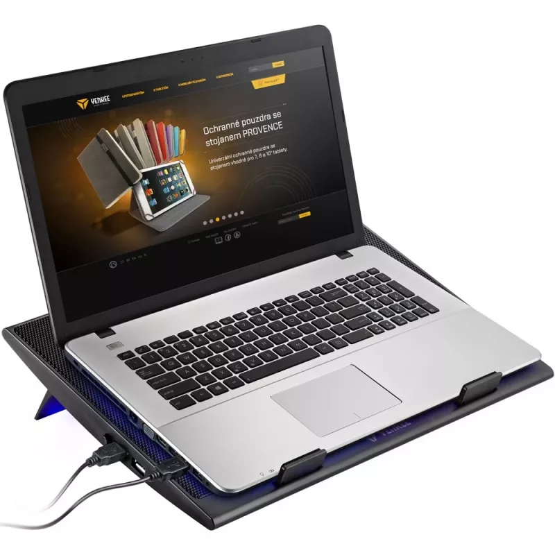 Base di raffreddamento per laptop YENKEE YSN 120 43,2 cm nero blu