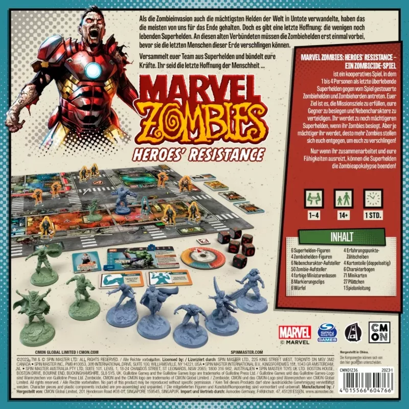 Gioco da tavolo Asmodee Marvel Zombies Heroes' Resistance — miniature cooperative crossover Zombicide