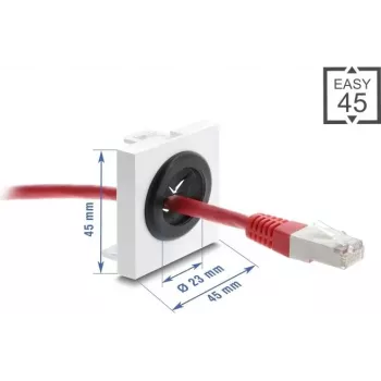 Passacavo DELOCK Easy 91075, 23 mm diametro, passacavo per scrivania/armadio
