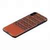 Custodia per smartphone man and wood per iPhone XS Max – motivo a quadri marrone con bordo nero