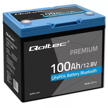 Batteria LiFePO4 QOLTEC 12,8 V 100 Ah con Bluetooth — 12,8 V 100 Ah