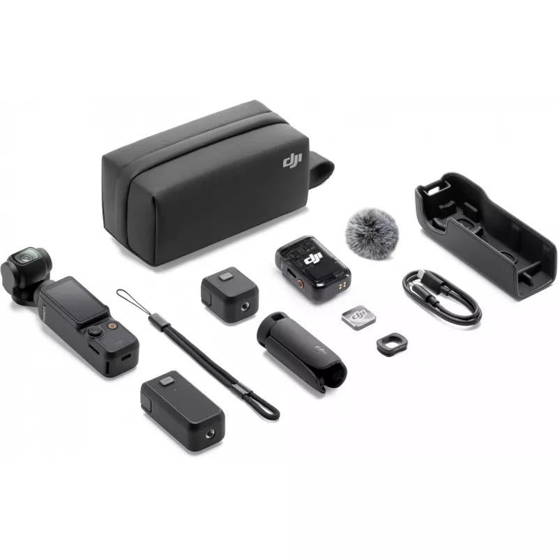 DJI Osmo Pocket 3 Creator Combo – 1 CMOS Videocamera gimbal, 4K/120fps, 2 touchscreen OLED