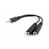 SPLITTER AUDIO CAVO 3,5MM/10CM BIA CCA-415-0.1M GEMBIRD