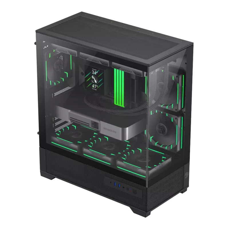 Case Gamemax | VISTA 2 AB | nero | Midi-Tower | alimentatore non incluso