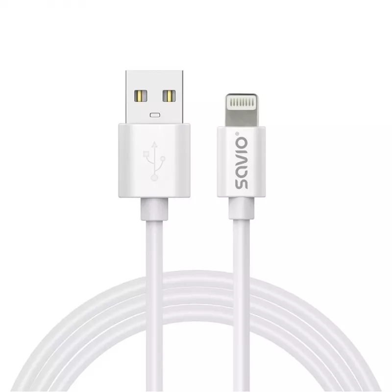 Cavo USB Savio Cl-193 USB 2.0 2 m USB A USB C/Lightning bianco