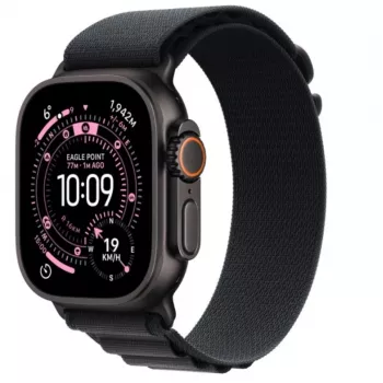 Apple Watch Ultra 3 GPS + Cellular 49mm cassa in titanio nero con cinturino Alpine Loop nero Medium
