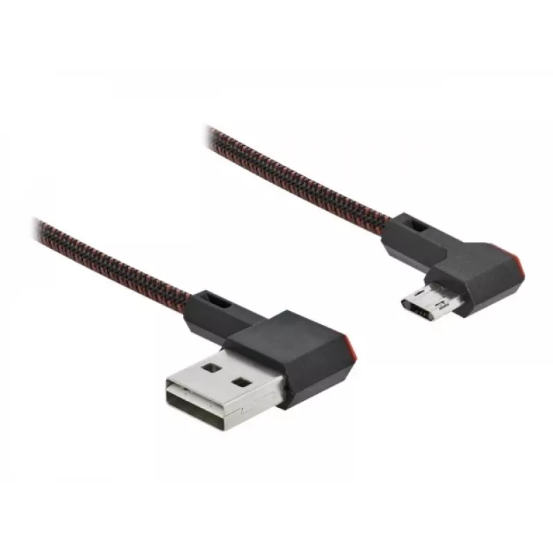 Cavo USB DeLOCK EASY-USB 2.0 connettore maschio Type-A su connettore maschio Micro-B angolare 0,2 m nero