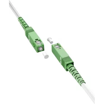 Goobay 59593 cavo in fibra ottica 0,5 m SC/APC FTTH OS2 bianco (59593)