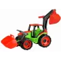 Lena GIGA TRUCKS Trattore con caricatore frontale, trattore, 3 anni, plastica, blu, grigio, bianco