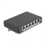 Patch panel DELOCK mini desktop RJ45 6 porte Cat.6A schermato, metallo, nero, 80×22×125 mm