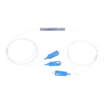 Splitter per cavi Extralink Splitter 1:2 PLC SC/UPC 900µm con 1,5 m cavo (blu/bianco, PVC)