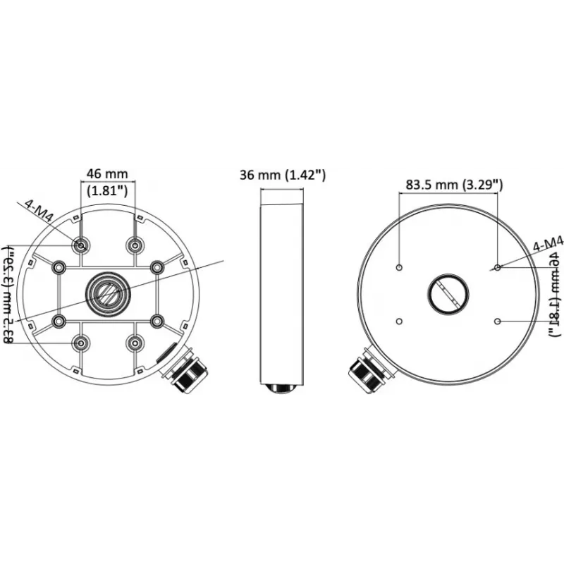 Accessorio HIKVision DS-1280ZJ-DM55 scatola di montaggio