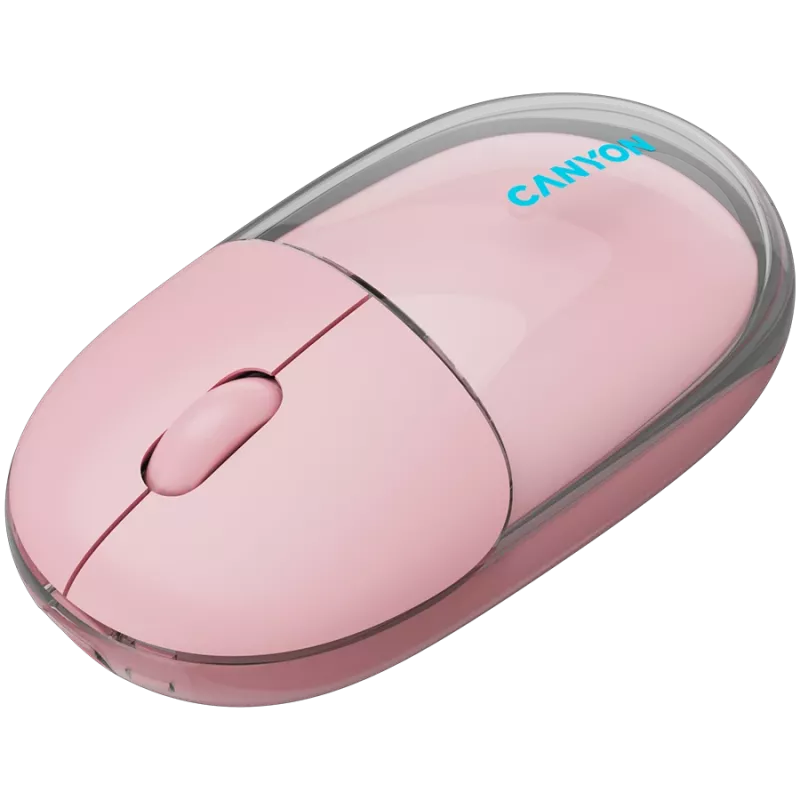 Mouse CANYON OnClick 24 BT/ wireless trasparente/rosa