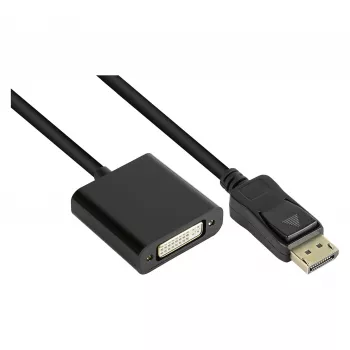 Adattatore DisplayPort maschio a DVI-I 24+5 femmina, 1080P @60Hz, contatti dorati, ca. 20cm, Good C (DP-AD10)