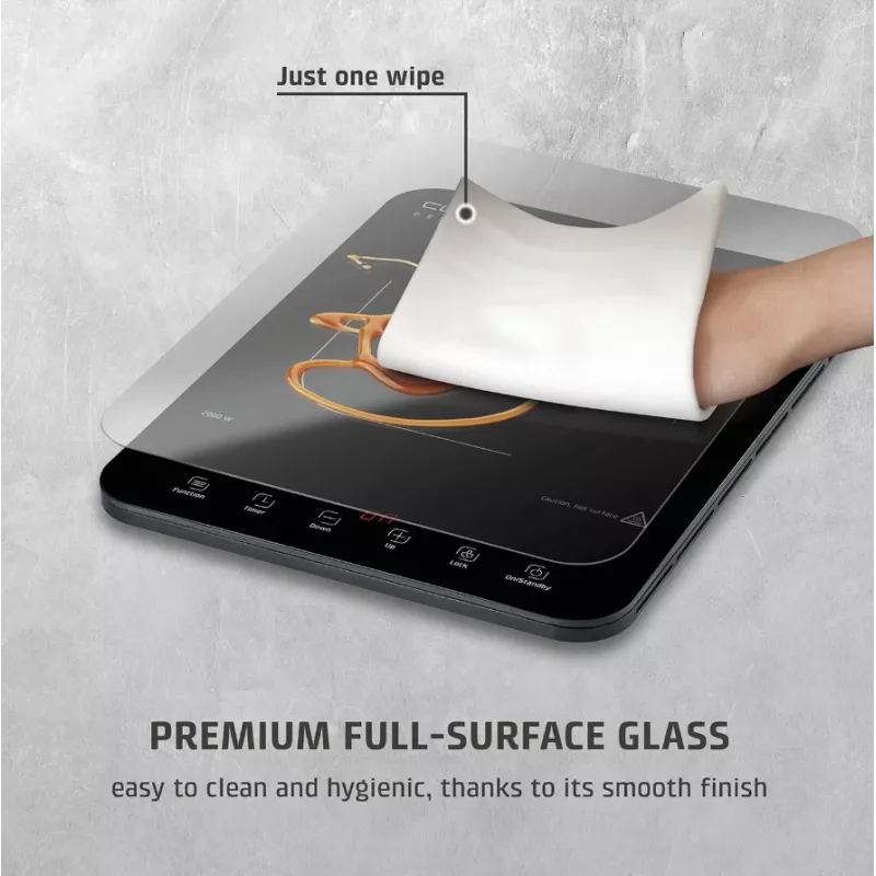 Caso ProSlim 2000 2236 Piano cottura a induzione singolo mobile, vetro, touch, nero