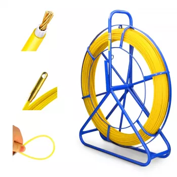 Asta tirafilo Extralink Pilot 3,8 mm 100 m fibra ottica FRP, d. 3,8 mm, l. 100 m, giallo