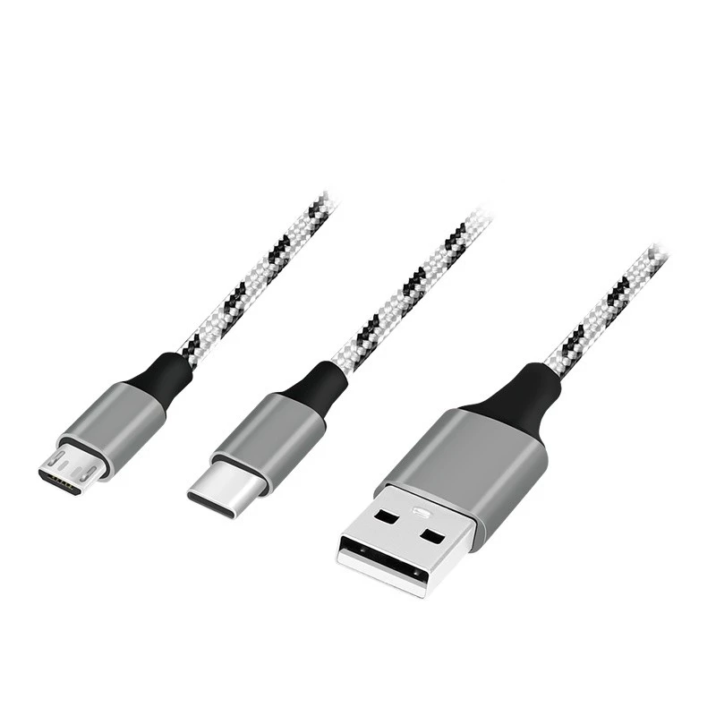 LogiLink CU0202 cavo USB USB 2.0 1,2 m USB A USB C/Micro-USB A grigio