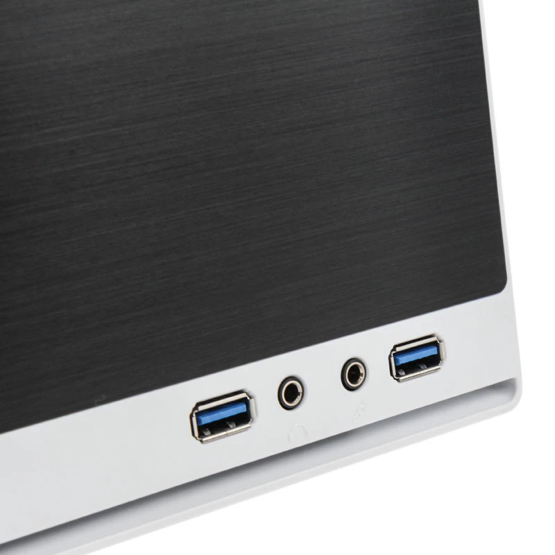 SilverStone SUGO SG13 - Desktop - Mini-DTX - senza alimentatore (AT / PS/2) - nero, bianco - USB/Audio (SST-SG13WB-Q)