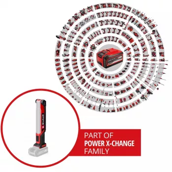 Lampada a batteria Power X-Change TE-CL 18/1000 S Li - Solo, 18 Volt, lampada LED rossa, senza batteria e caricabatterie