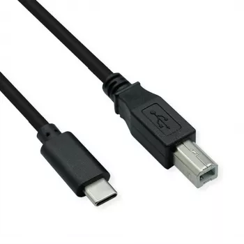 ROLINE cavo USB 2.0 Type-C, C - B, ST/ST, nero, 1,8 m (11.02.8336)