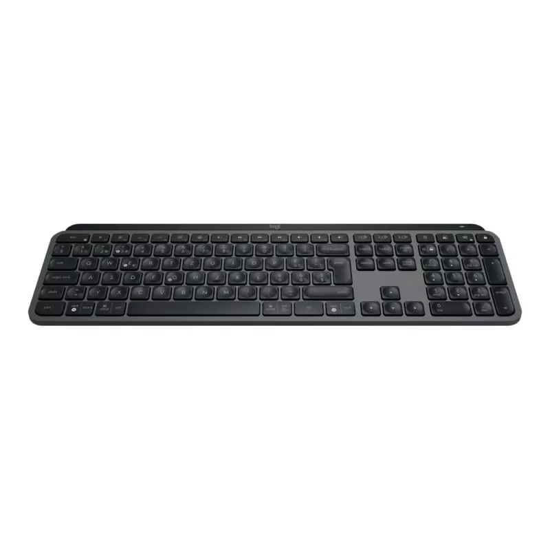 Logitech MX Keys S 920-011589 tastiera wireless a grandezza standard, Bluetooth LE / Logi Bolt, retroilluminata, ricaricabile via USB-C, QWERTY US International, con poggiapolsi, grafite