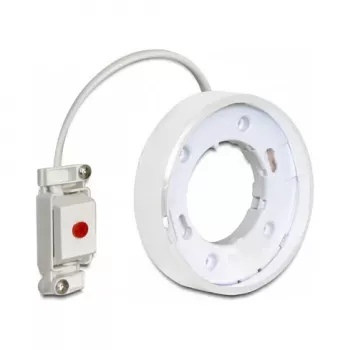 Accessorio per illuminazione DELOCK 46019, supporto a parete in plastica bianca, 83,5×83,5×26,5 mm
