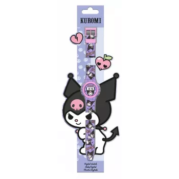 Orologio da polso Kids Euroswan Kuromi modello KU00002 per bambini, display analogico, movimento al quarzo