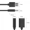 Cavo USB UNITEK Y-C447GBK 0,5 m USB 2.0 nero