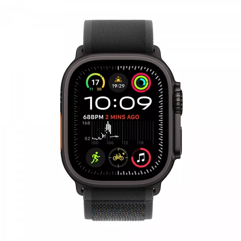 Watch Ultra 2 GPS + Cellular 49 mm cassa in titanio nero con Black Trail Loop - S/M