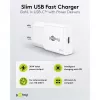 Caricabatterie rapido sottile USB-C PD GaN (30 W) (bianco)