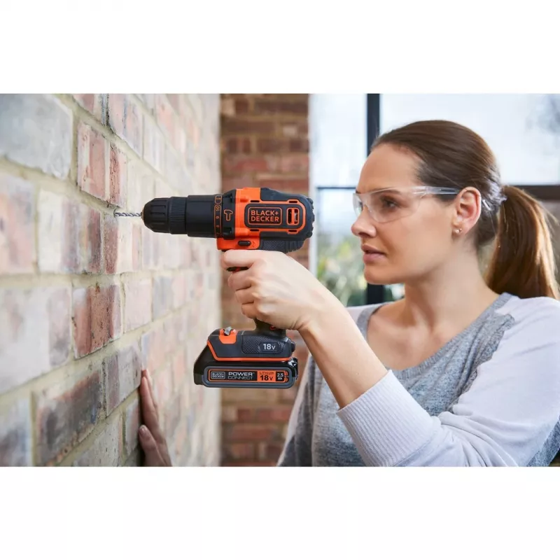 Black & Decker BDCHD18KB-QW Trapano senza chiave nero, arancione