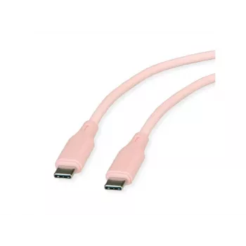 ROLINE cavo USB 2.0 C-C ST/ST silicone 60W 1m rosa - cavo - digitale/dati (11.02.9122)