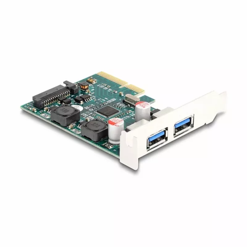 Scheda DeLOCK PCI Express x4 a 2 x connettori femmina USB 10 Gbit/s Type-A esterni Low Profile