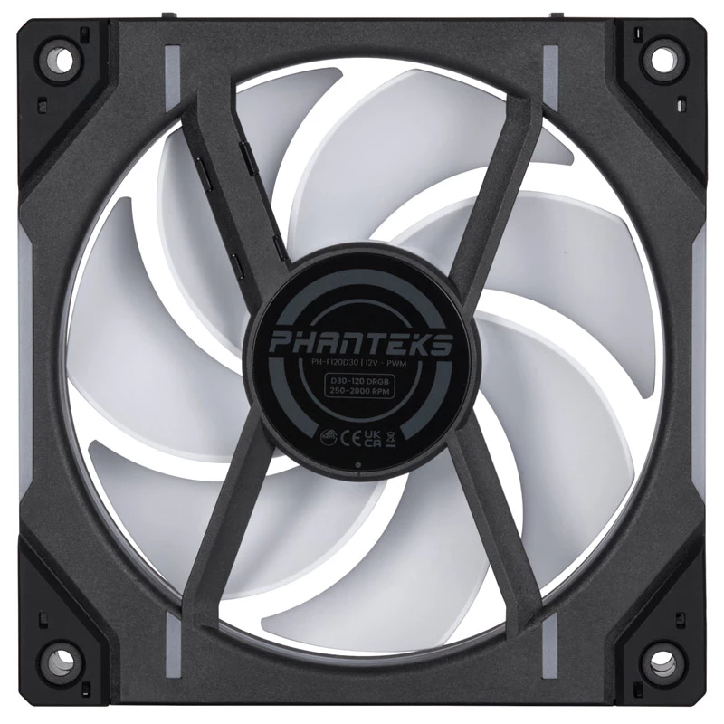 Ventola Phanteks D30 12 cm nero