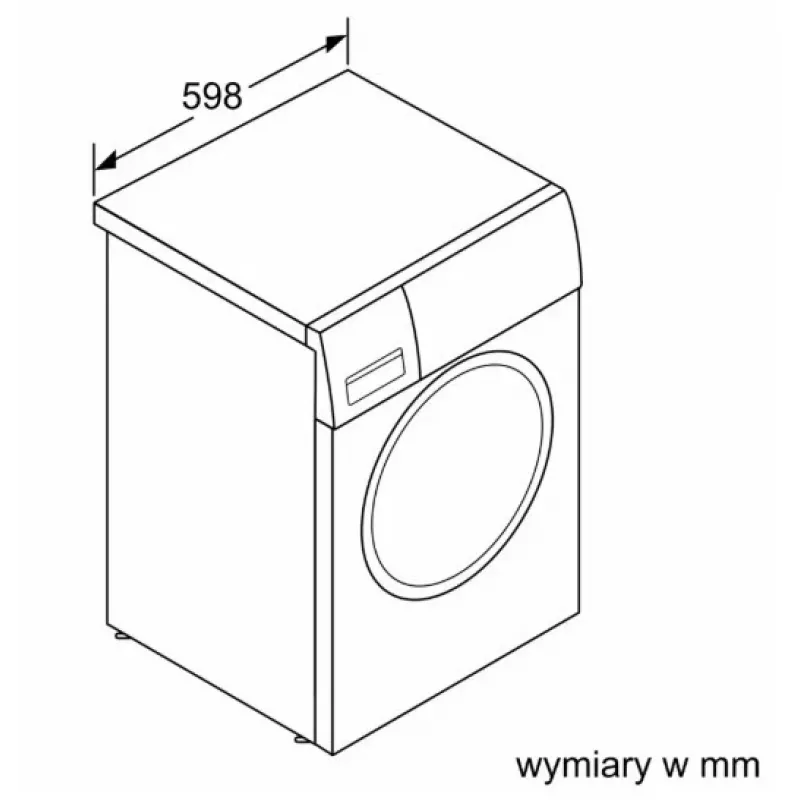 Lavatrice a carica frontale Bosch WGE02201PL — 8 kg, 1200 giri/min, cestello 55 l, display LED, inverter