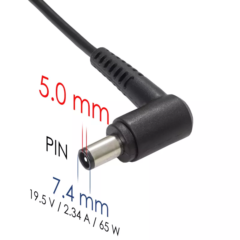 Alimentatore per notebook Akyga AK-ND-05 19,5 V / 3,34 A, 65 W, connettore 7,4 x 5,0 mm con pin, per Dell